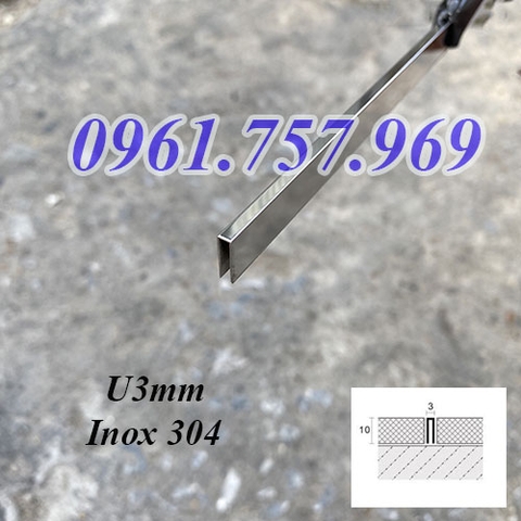 Nẹp inox U3mm