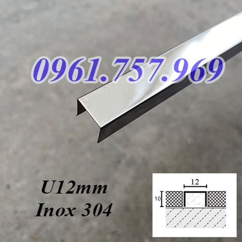 Nẹp U12 inox 304