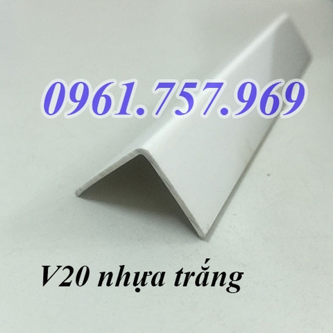 Nẹp V20 nhựa trắng