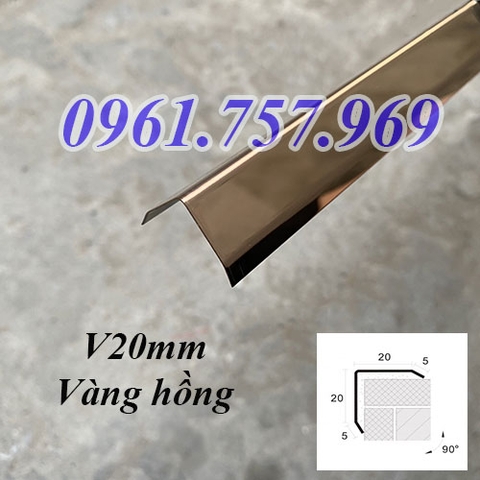 Nẹp v20 vàng hồng