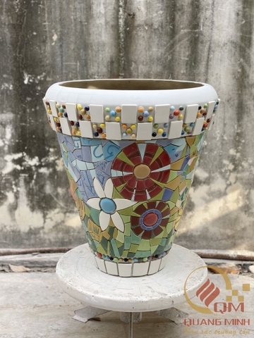 Chậu gốm hoa mặt trời