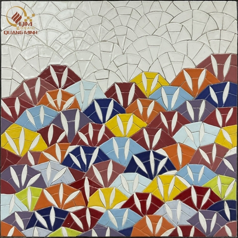 Bàn trà, cafe bằng Gốm Mosaic - Họa tiết Cát Tường