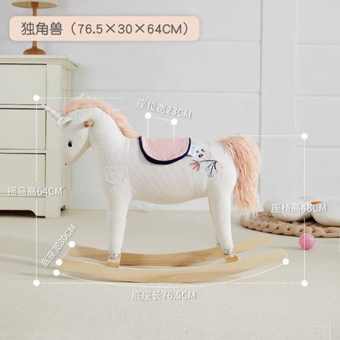 Ghế gỗ bập bênh trẻ em cao cấp | Baby Rocking Chair