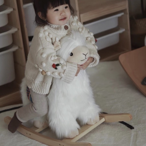 Ghế gỗ bập bênh trẻ em cao cấp | Baby Rocking Chair