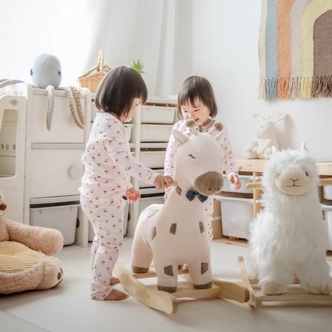 Ghế gỗ bập bênh trẻ em cao cấp | Baby Rocking Chair