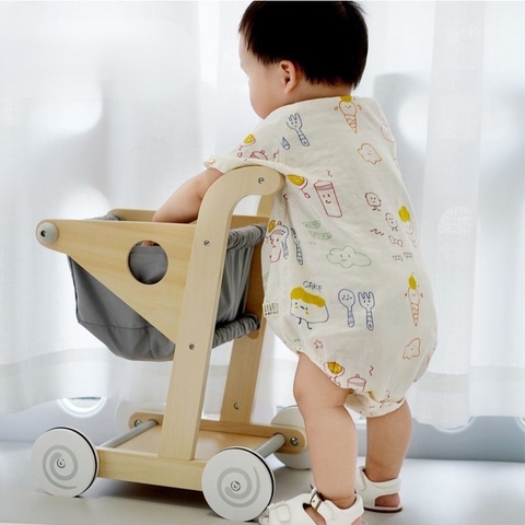 Xe gỗ tập đi trẻ em Hàn Quốc cao cấp | Baby Walker