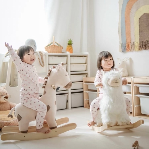 Ghế gỗ bập bênh trẻ em cao cấp | Baby Rocking Chair