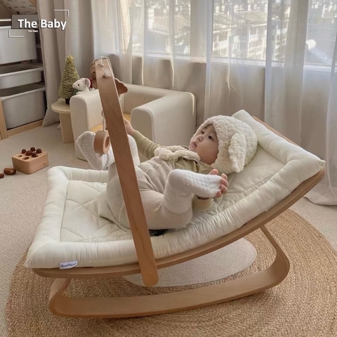 Nôi nằm bập bênh trẻ em cao cấp | Rocking Crib