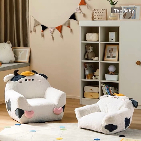 Ghế bò sữa cho trẻ em, lông mềm cao cấp | Dairy Cow Chair