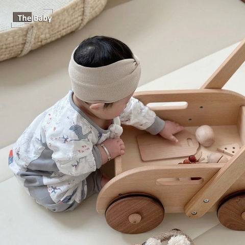 Xe đẩy gỗ và đồ chơi tư duy cao cấp / Wooden trolley