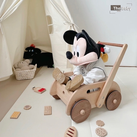 Xe đẩy gỗ và đồ chơi tư duy cao cấp / Wooden trolley