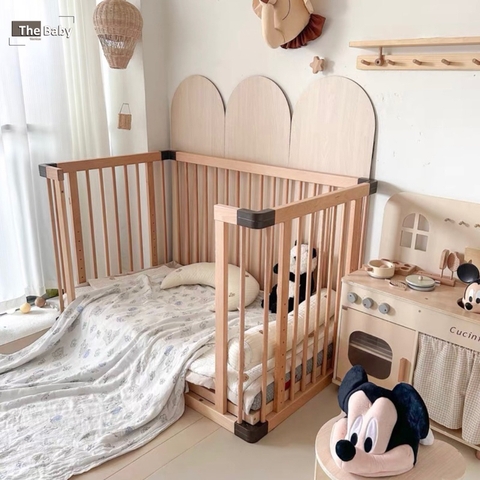 Bộ nôi cũi Faroro gỗ sồi nhập khẩu cao cấp / Faroro Crib