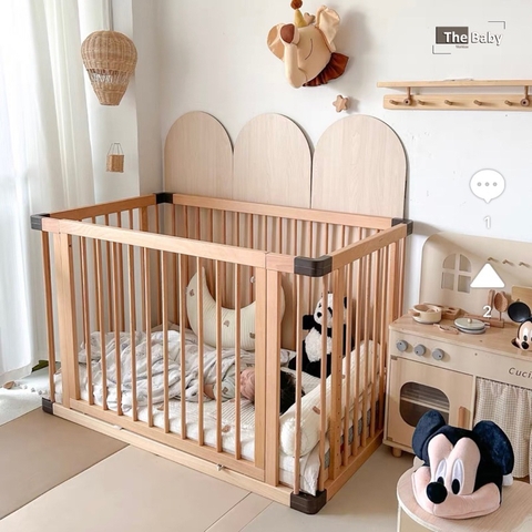 Bộ nôi cũi Faroro gỗ sồi nhập khẩu cao cấp / Faroro Crib