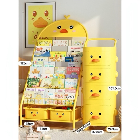 Kệ sách Vịt vàng nhập khẩu cao cấp / Yellow Duck Bookshelf