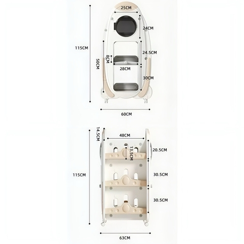 Kệ đồ Rocket trẻ em đa năng cao cấp / Rocket Cabinet
