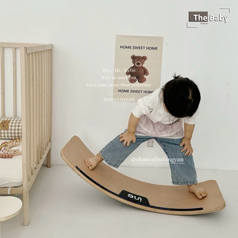 Bộ kệ gỗ bập bênh INO trẻ em nhập khẩu cao cấp