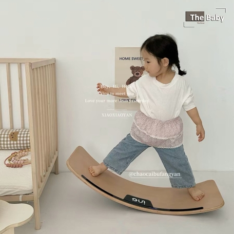 Bộ kệ gỗ bập bênh INO trẻ em nhập khẩu cao cấp