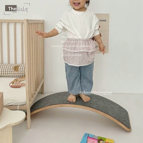 Bộ kệ gỗ bập bênh INO trẻ em nhập khẩu cao cấp