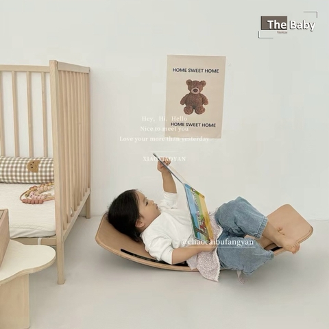 Bộ kệ gỗ bập bênh INO trẻ em nhập khẩu cao cấp