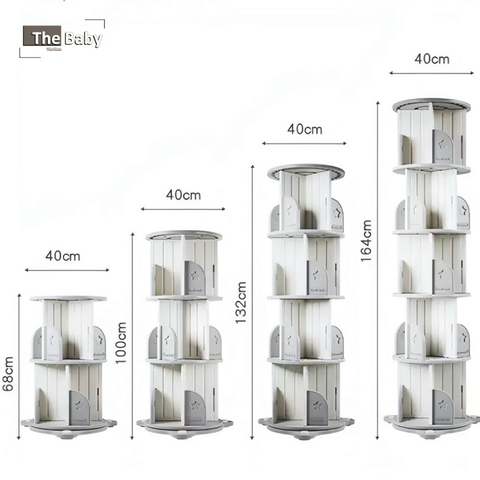 Kệ sách xoay 360 độ trẻ em nhập khẩu cao cấp / Hobby Bookshelf