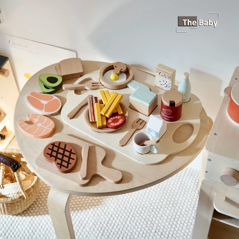 Bộ đồ chơi gỗ NunuKid trẻ em nhập khẩu cao cấp / NunuKid Food Toys