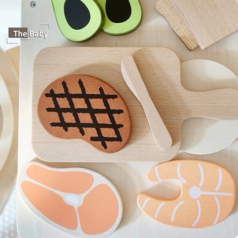 Bộ đồ chơi gỗ NunuKid trẻ em nhập khẩu cao cấp / NunuKid Food Toys