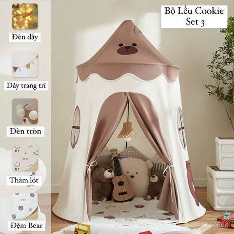 Bộ lều Cookie trẻ em nhập khẩu cao cấp / Cookie Tent