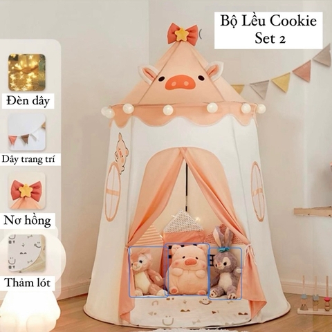 Bộ lều Cookie trẻ em nhập khẩu cao cấp / Cookie Tent