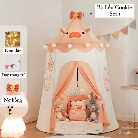 Bộ lều Cookie trẻ em nhập khẩu cao cấp / Cookie Tent
