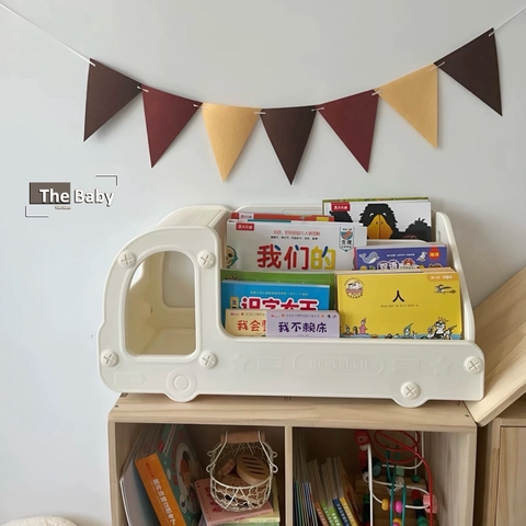 Kệ sách Bus mini trẻ em nhập khẩu cao cấp / Bus mini Bookshelf
