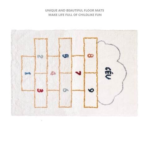 Thảm lông Đếm số trẻ em nhập khẩu cao cấp / Nuber Rug