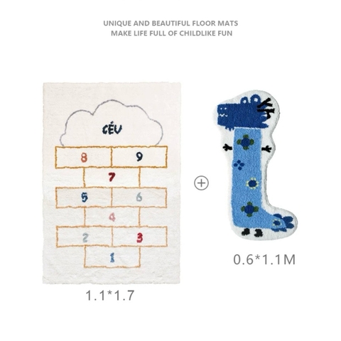 Thảm lông Đếm số trẻ em nhập khẩu cao cấp / Nuber Rug