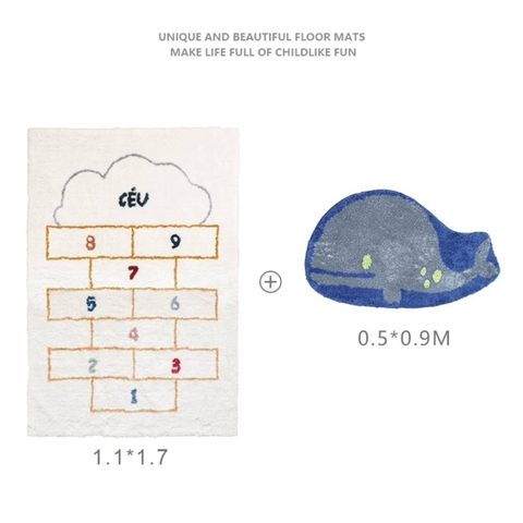 Thảm lông Đếm số trẻ em nhập khẩu cao cấp / Nuber Rug