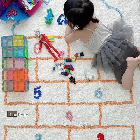 Thảm lông Đếm số trẻ em nhập khẩu cao cấp / Nuber Rug