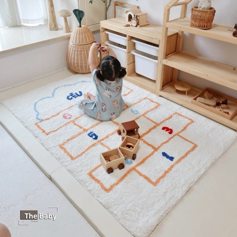 Thảm lông Đếm số trẻ em nhập khẩu cao cấp / Nuber Rug