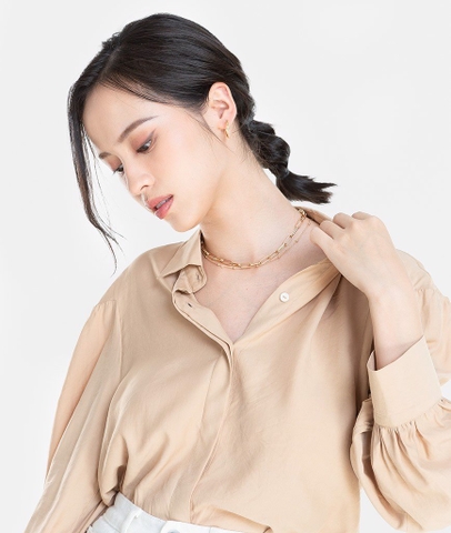 Sơ mi tay liền rã nhún