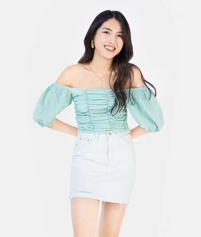 Áo bẹt vai tay phồng