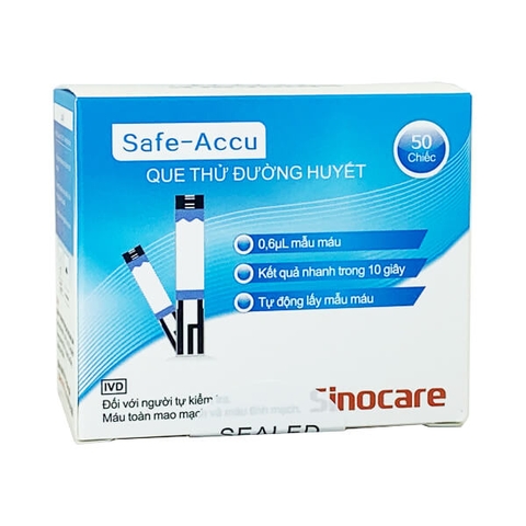 Que thử đường huyết Safe-Accu ( 50 que/hộp)