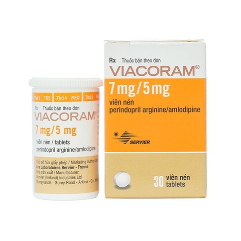 Viacoram 7mg/5mg Hộp 30 Viên – Điều trị tăng huyết áp