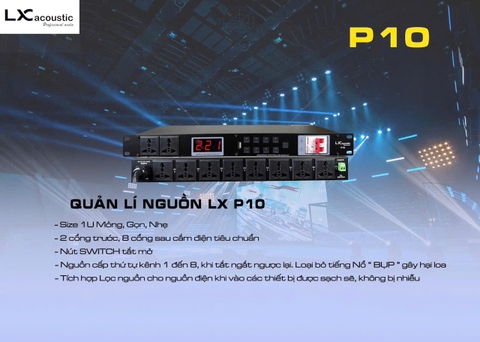 QUẢN LÍ NGUỒN LX ACOUSTIC P10