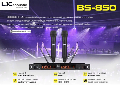 MICRO KHÔNG DÂY LX ACOUSTIC BS850