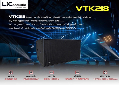 SUBWOOFER LX ACOUSTIC VTK218