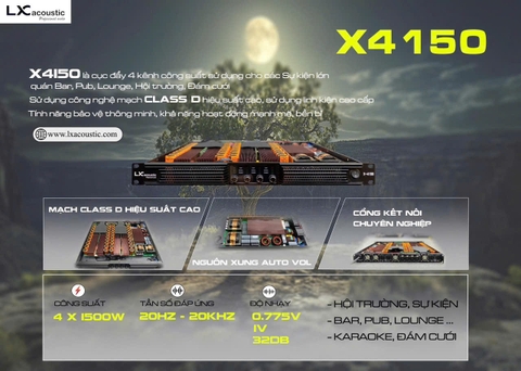 CỤC ĐẨY 4 KÊNH LX ACOUSTIC X4150