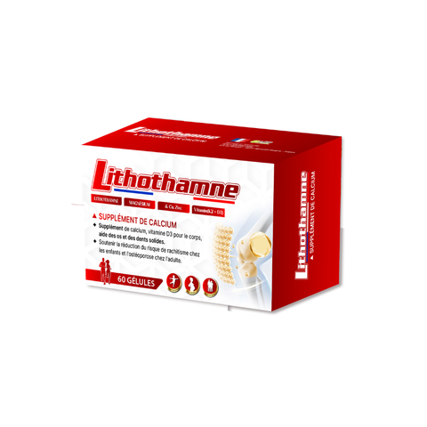 Viên uống Canxi hữu cơ từ tảo biển LITHOTHAMNE - Hộp 60 viên - Xuất xứ Pháp