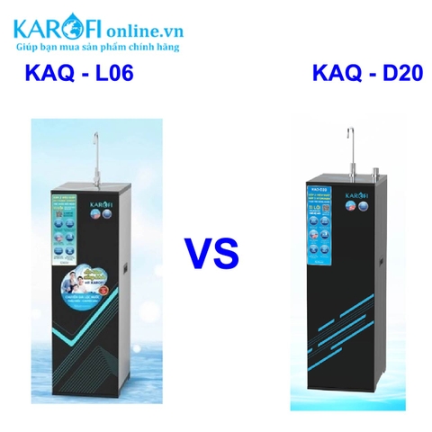 So sánh Máy lọc nước 1 vòi 1 chức năng KAQ-L06 và KAQ-D20