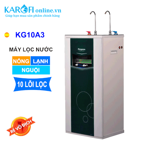 MÁY LỌC NƯỚC KANGAROO KG10A3 - 2 VÒI NÓNG LẠNH - 10 LÕI LỌC
