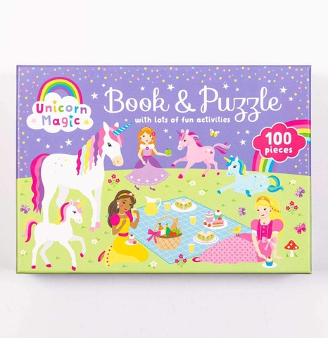 Unicorn Magic Book And Puzzle