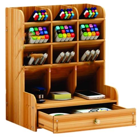 KỆ ĐỰNG BÚT GỖ