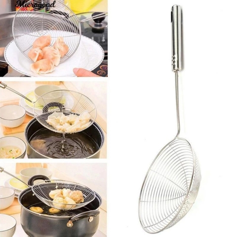 VỢT CHIÊN VỚT RÁO DẦU CÁN INOX 16CM