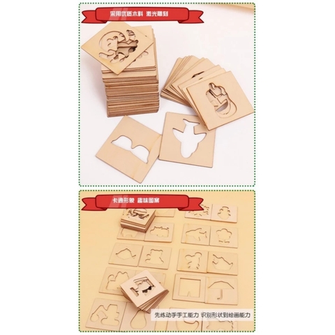 BỘ KHUÔN VẼ GỖ